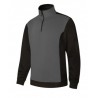 Sweatshirt bicolor c/meio fecho