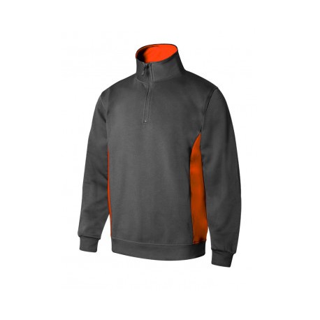 Sweatshirt bicolor c/fecho