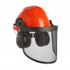 Capacete c/viseira em rede e auricular