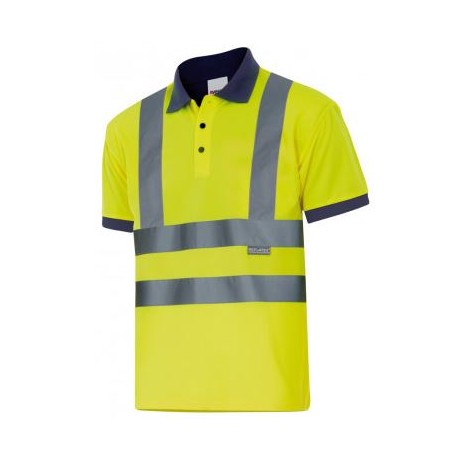 Polo Bicolor Manga Curta Alta Visibilidade